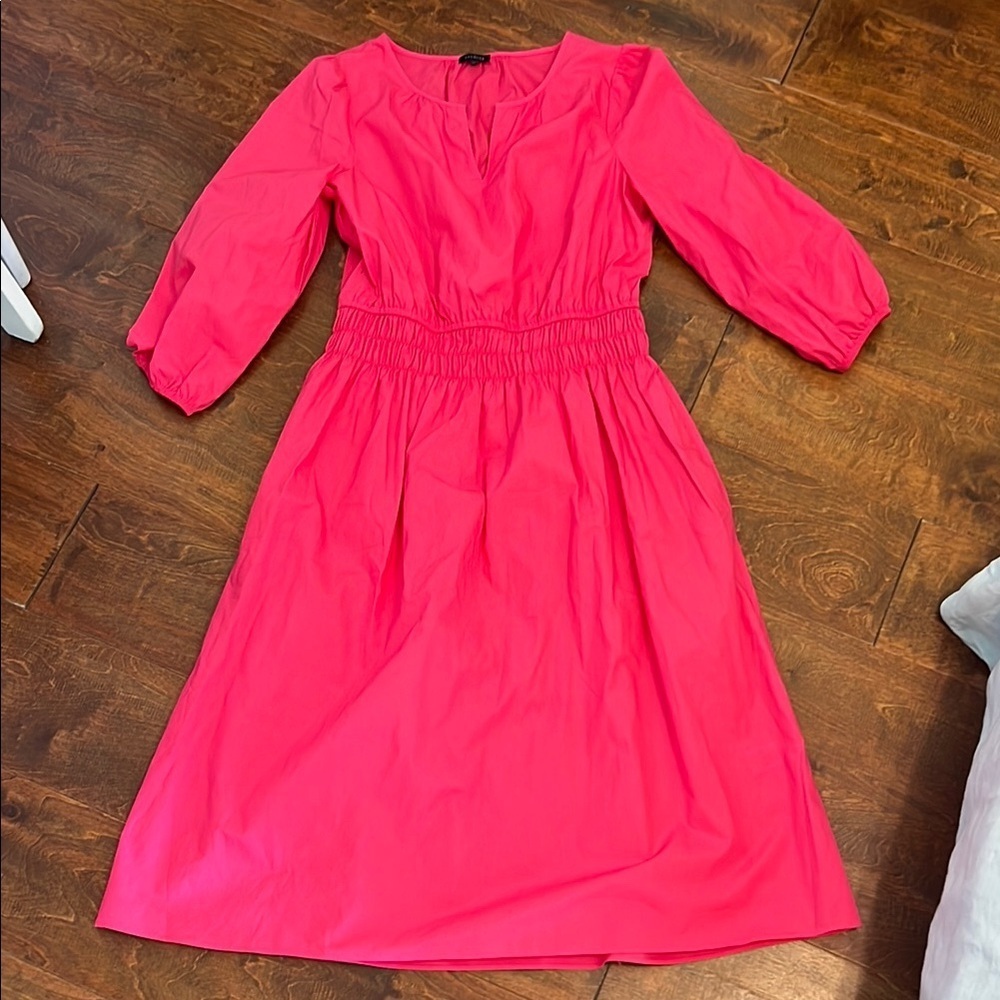 NWOT Talbots Pink and Smocked 100% Cotton Sundress